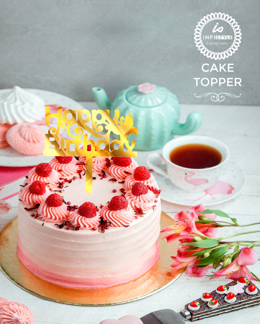 Happy Birthday Acrylic Cake Toppers