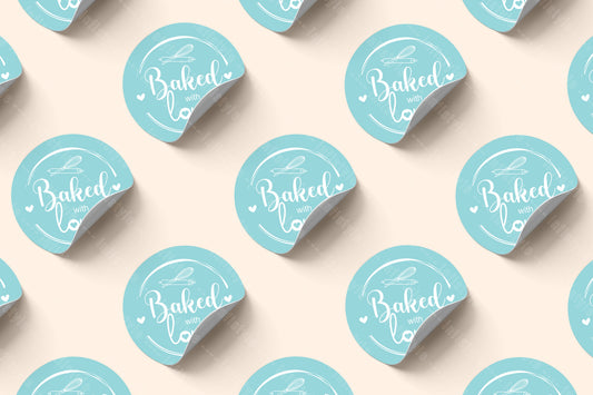 Baked with love Sticker