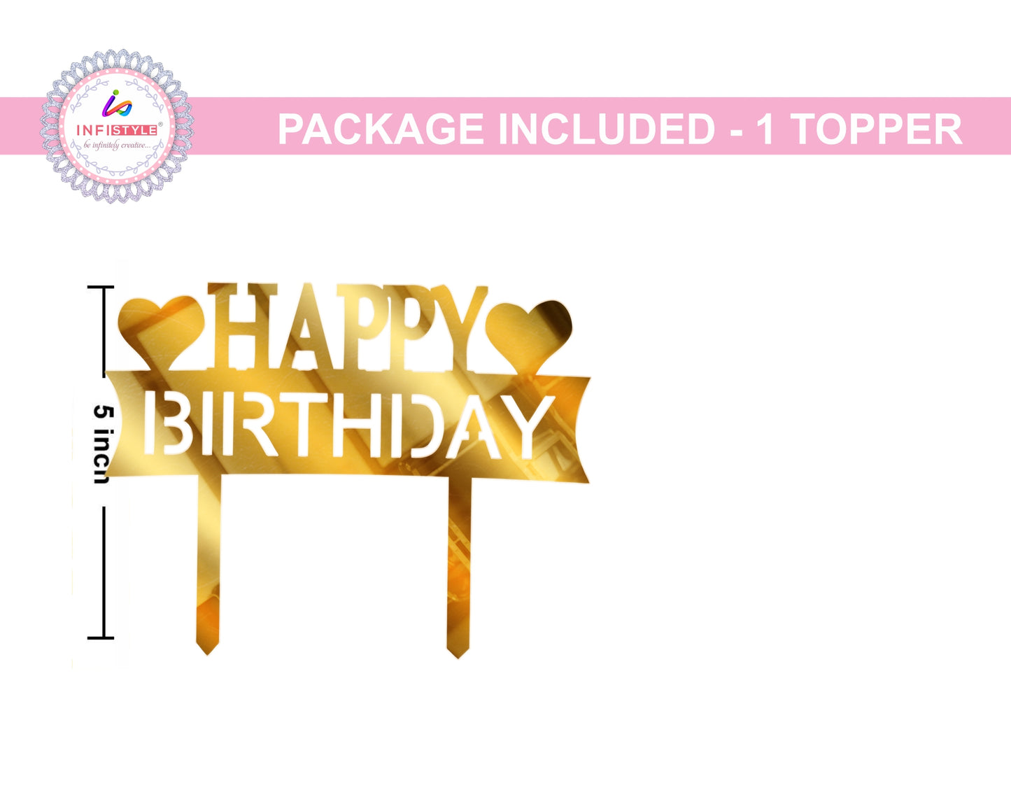 Happy Birthday Acrylic Cake Toppers