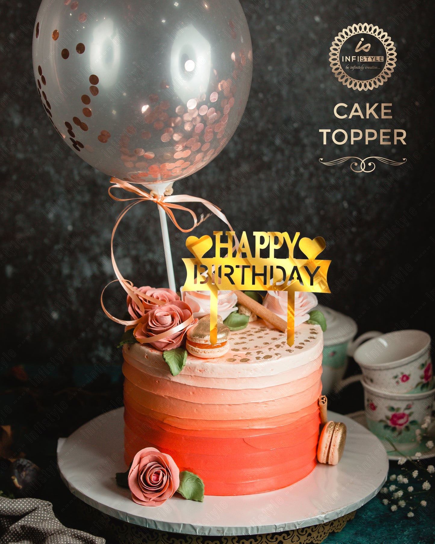 Happy Birthday Acrylic Cake Toppers