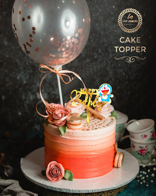 Acrylic Doraemon Birthday Cake Topper