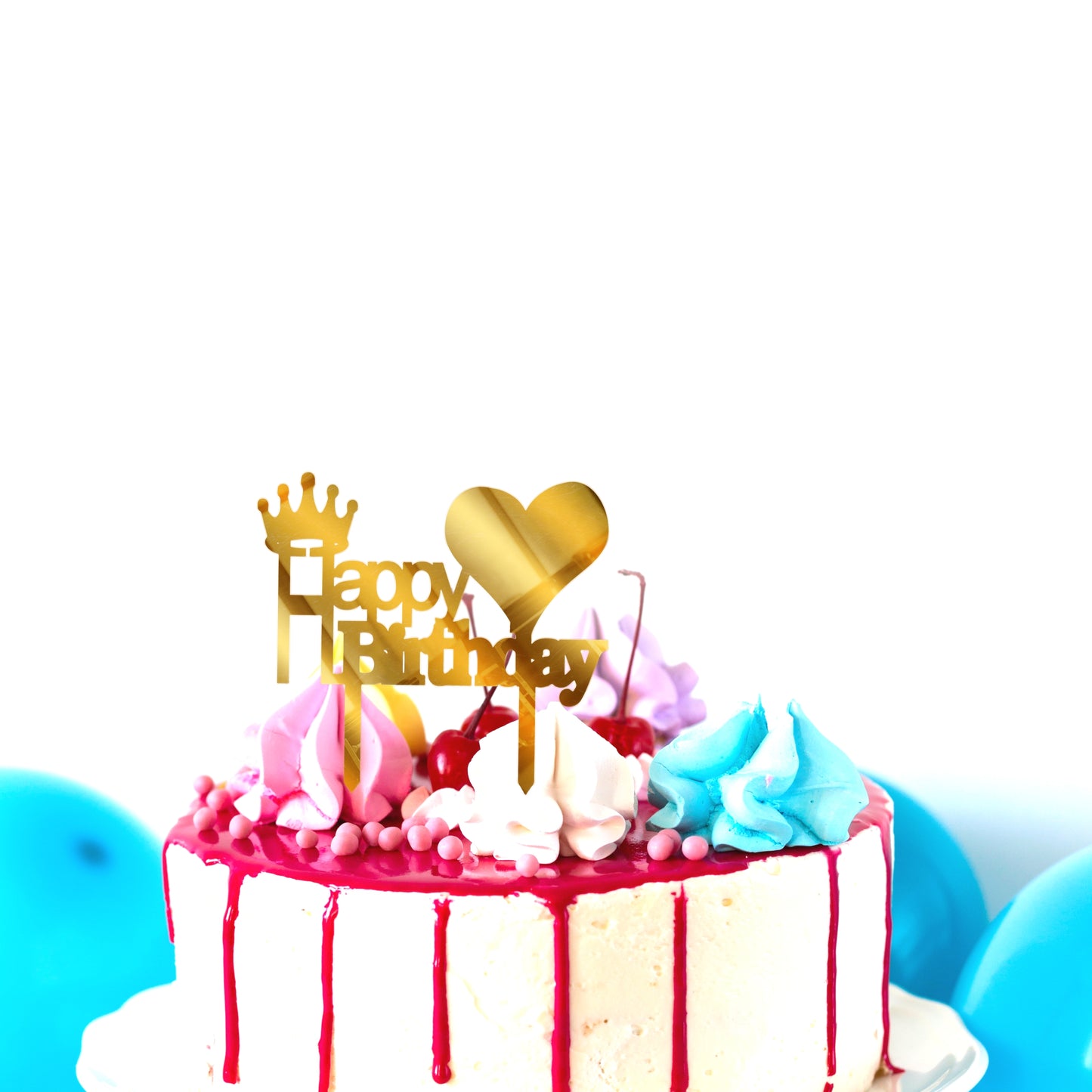 Happy Birthday Acrylic Cake Toppers