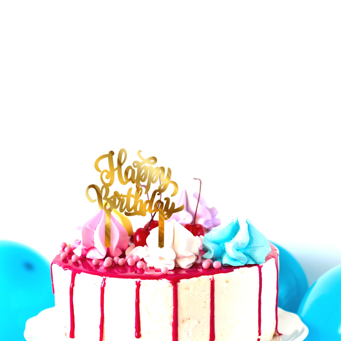 Happy Birthday Acrylic Cake Toppers