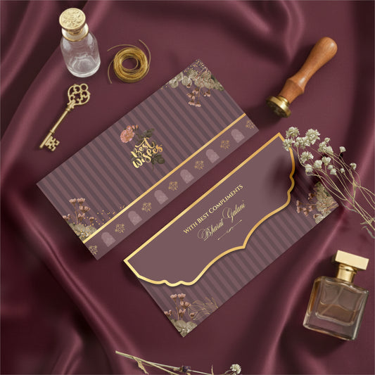 Luxury Money Envelope | Aesthetic Rose Coral Motif