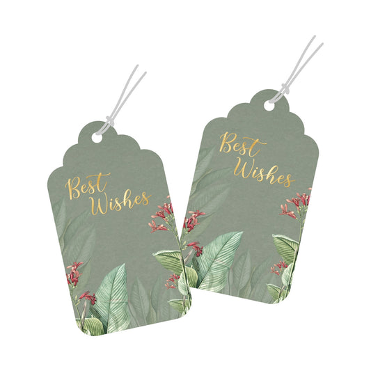 Best Wishes Tags Gold Foil Tags