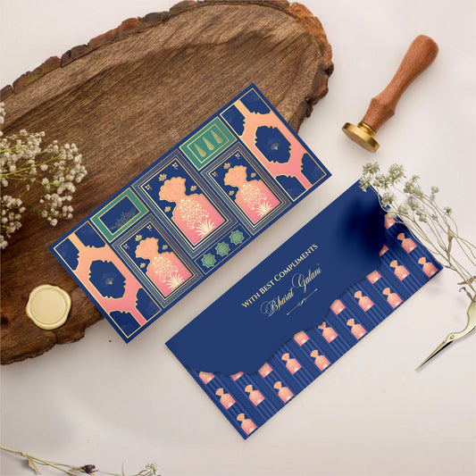 LUXURY MONEY ENVELOPE | BLUE AND GOLD MOTIF