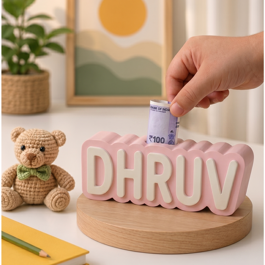 Personalised Name 3D Piggy Bank Money Bank