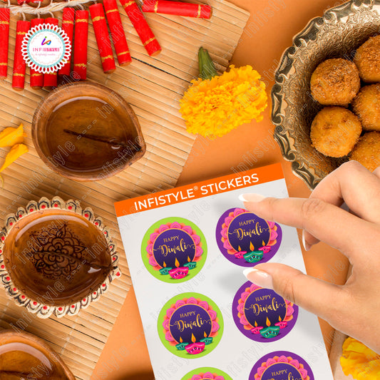 Happy Diwali Stickers for Return Gifts