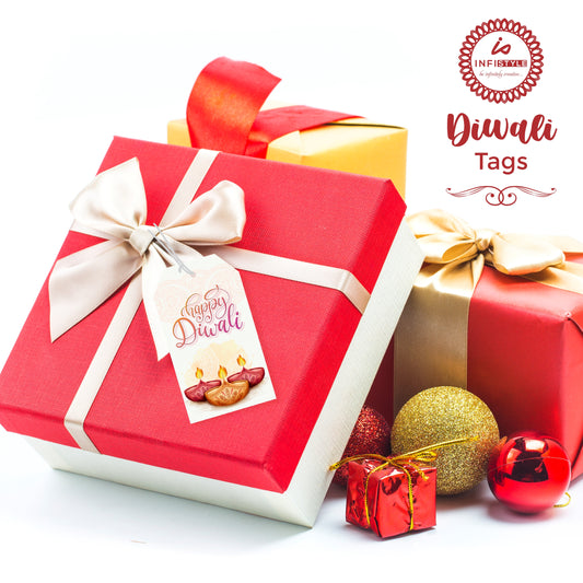 Happy Diwali Die Cut Shaped Tags