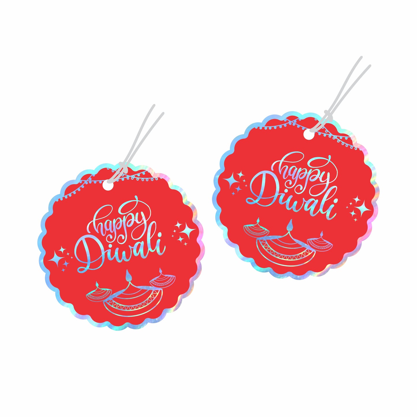 Happy Diwali Die Cut Shape Gift Tags