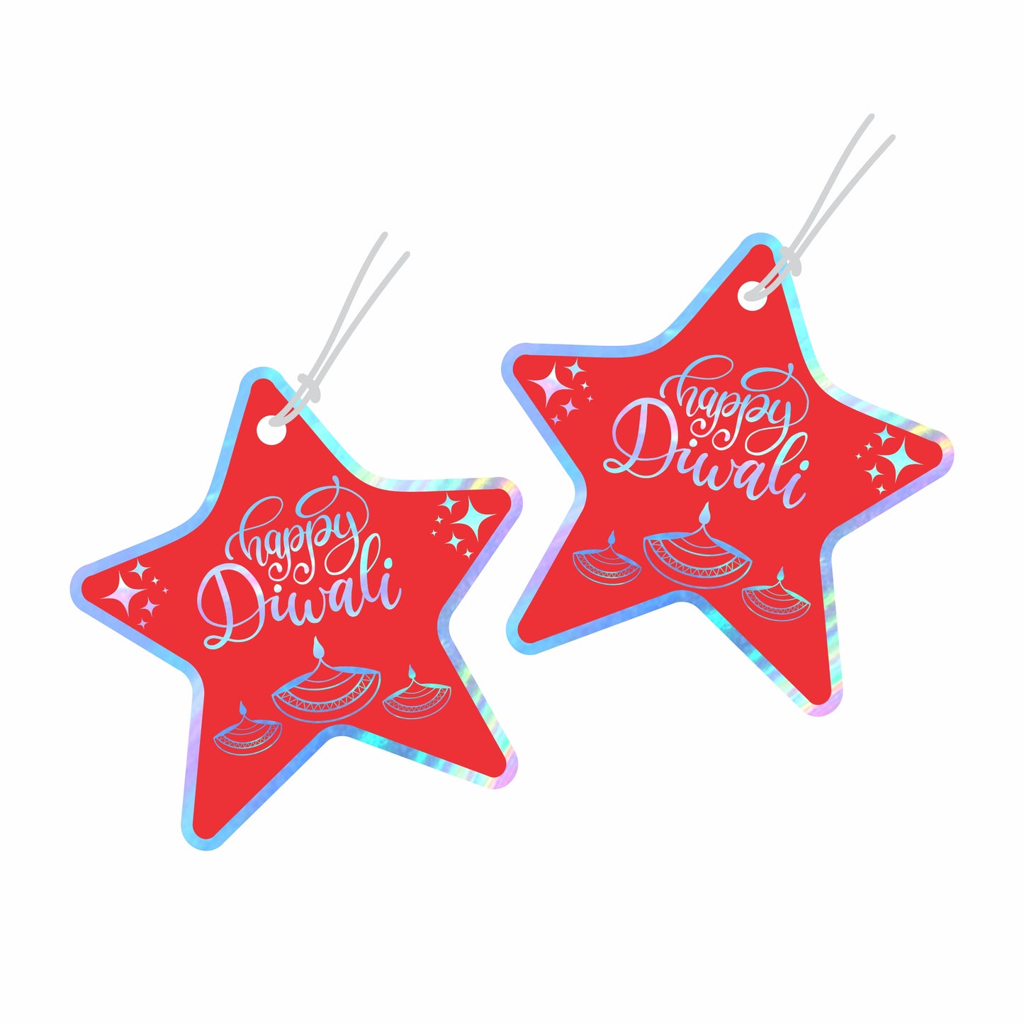 Happy Diwali Die Cut Shape Gift Tags