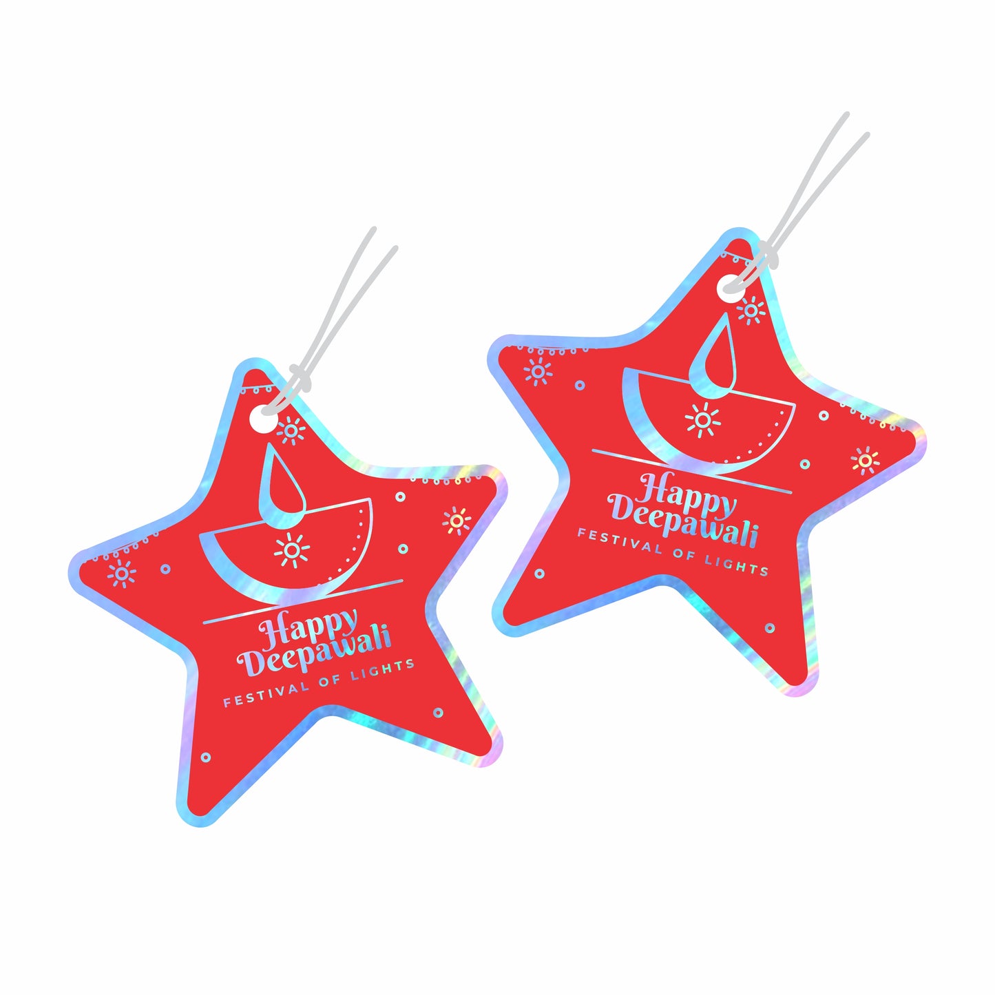 Happy Diwali Gift, Rainbow Foil Tags