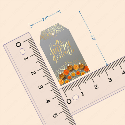 Happy Diwali Die Cut Shape Gift Tags
