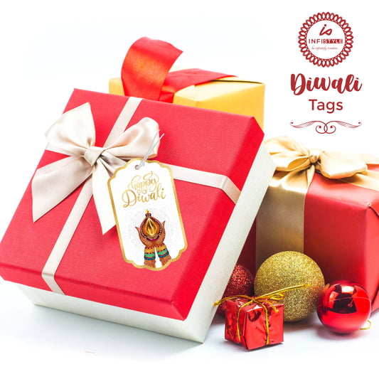 Happy Diwali Gold Foil Gift Tags