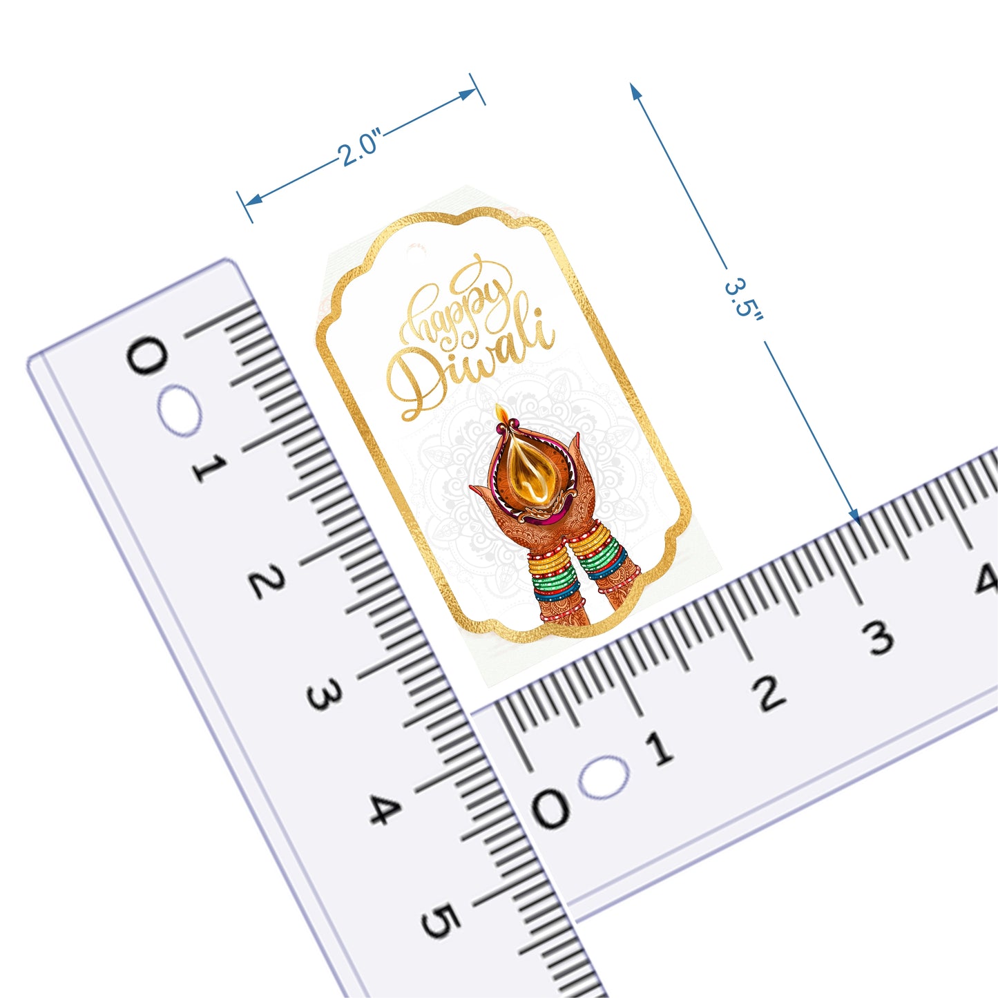 Happy Diwali Gold Foil Gift Tags