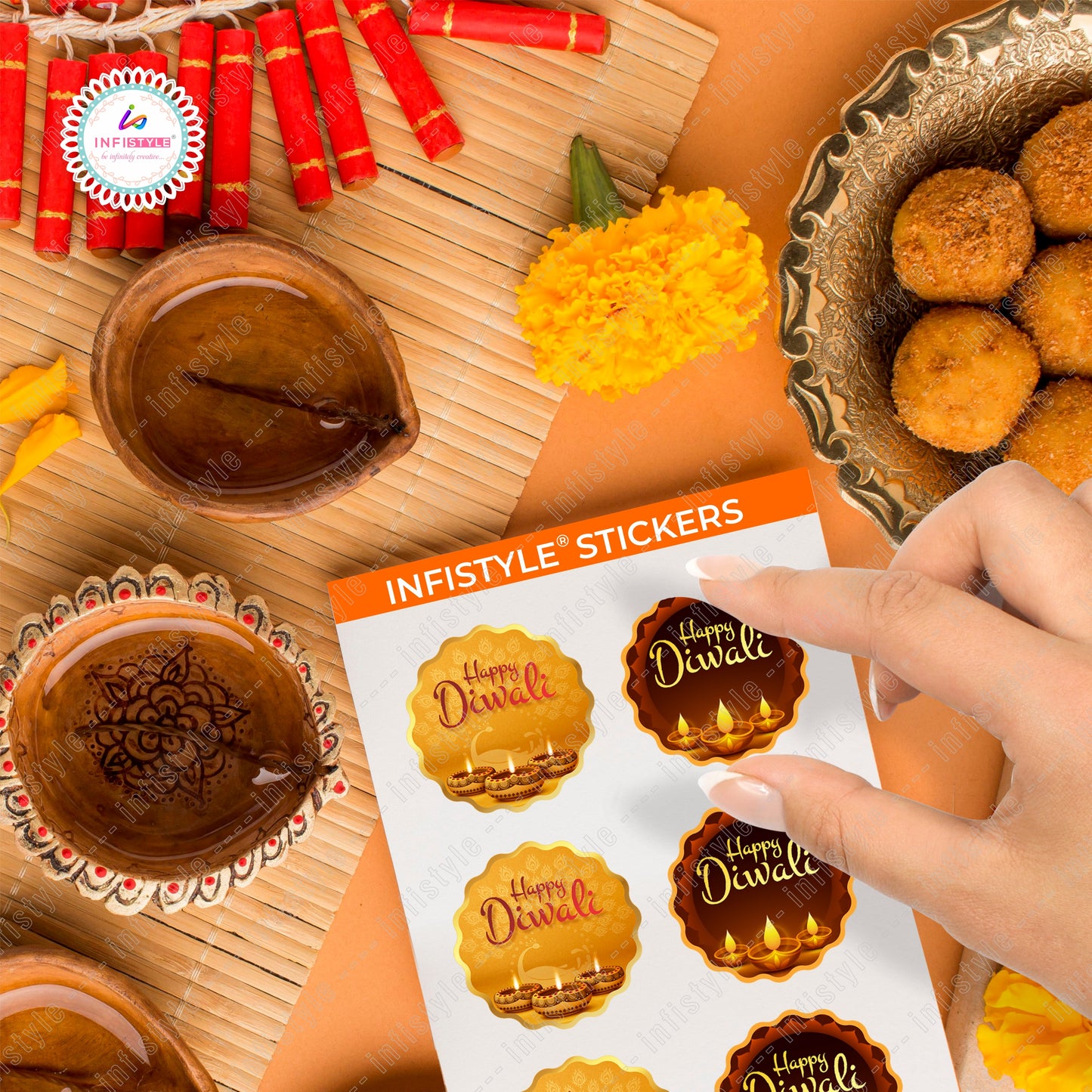 Happy Diwali Stickers for Festive Gifting