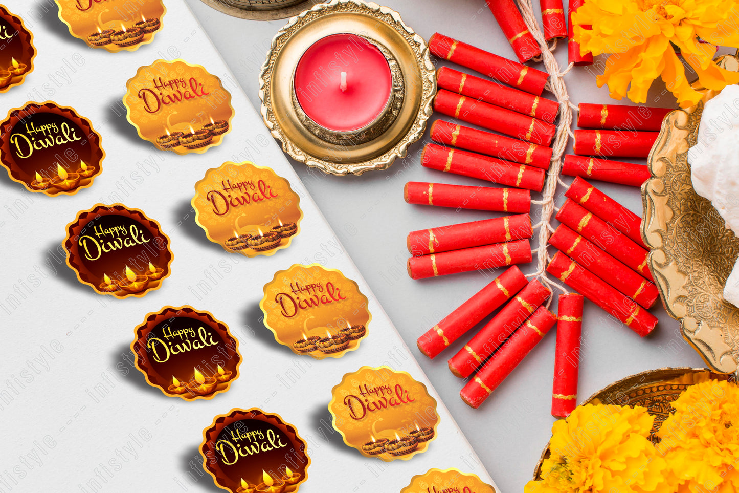 Happy Diwali Stickers for Festive Gifting
