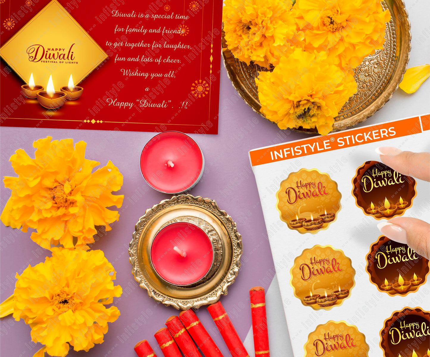 Happy Diwali Stickers for Festive Gifting