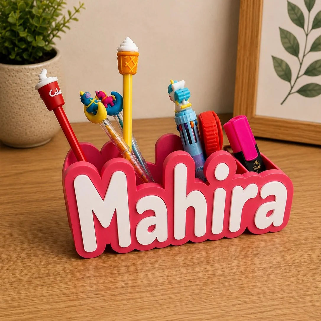 Personalised Name Pen Stand & Desk Organiser