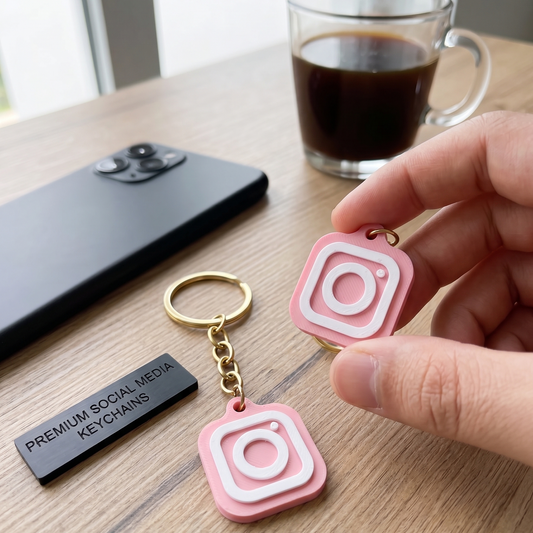 Custom 3D Printed NFC Instagram Keychain