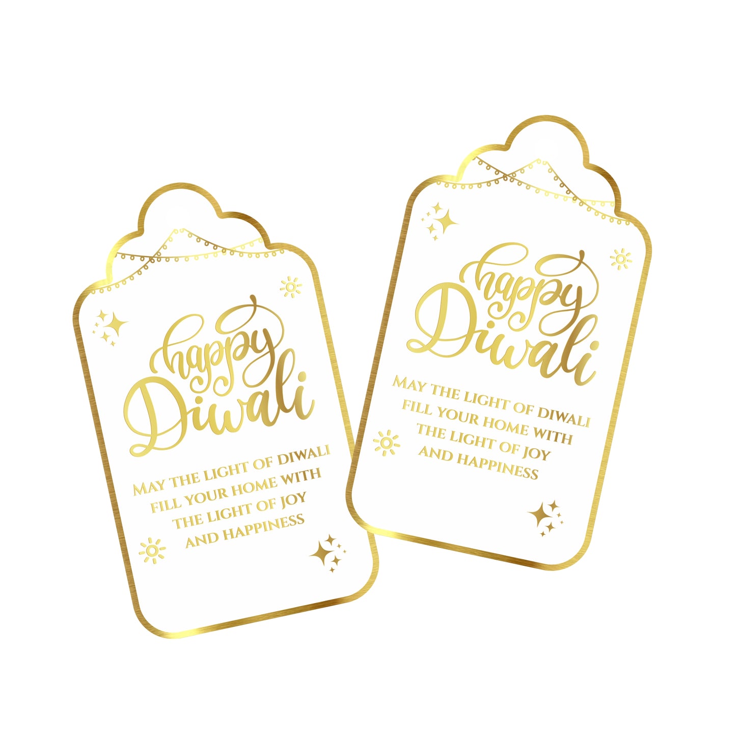 Happy Diwali Gold Foil Gift Tags