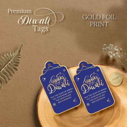 Happy Diwali Gold Foil Gift Tags