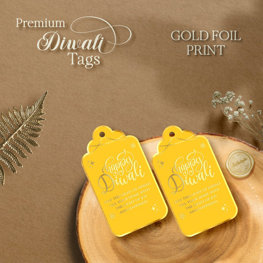 Happy Diwali Gold Foil Gift Tags