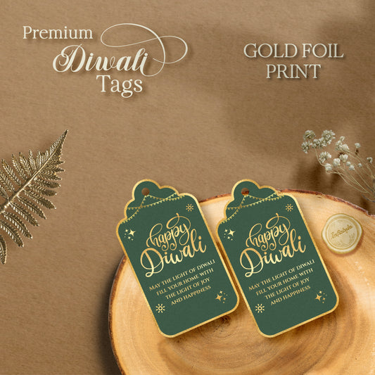 Happy Diwali Gold Foil Gift Tags