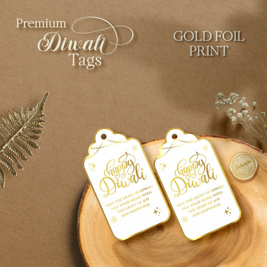 Happy Diwali Gold Foil Gift Tags