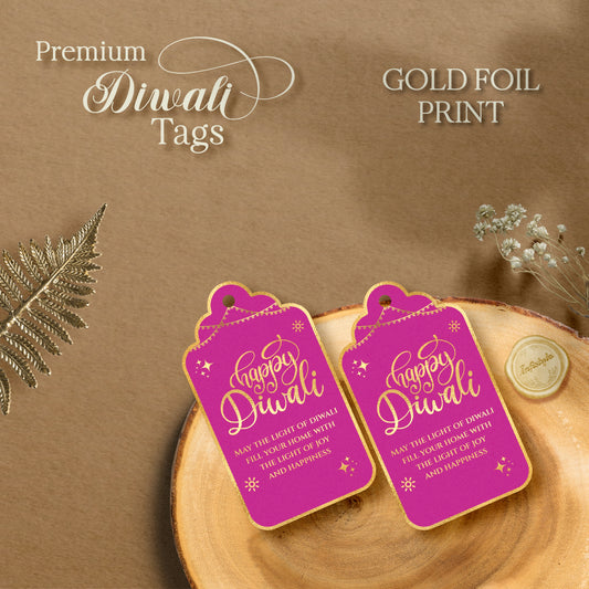 Happy Diwali Gold Foil Gift Tags