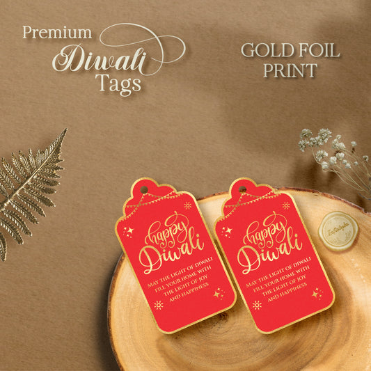 Happy Diwali Gold Foil Gift Tags