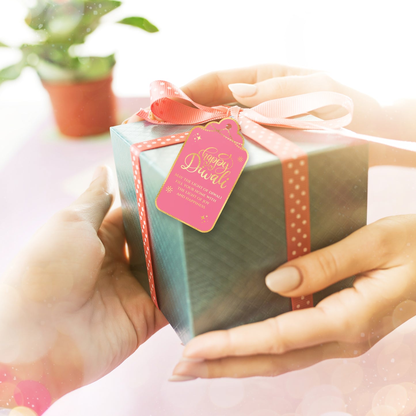 Happy Diwali Gold Foil Gift Tags