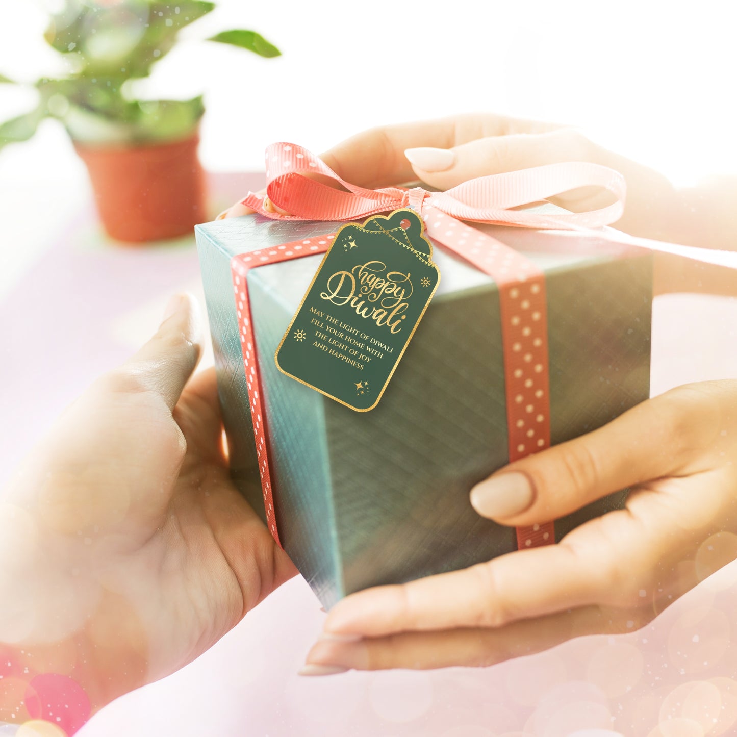 Happy Diwali Gold Foil Gift Tags