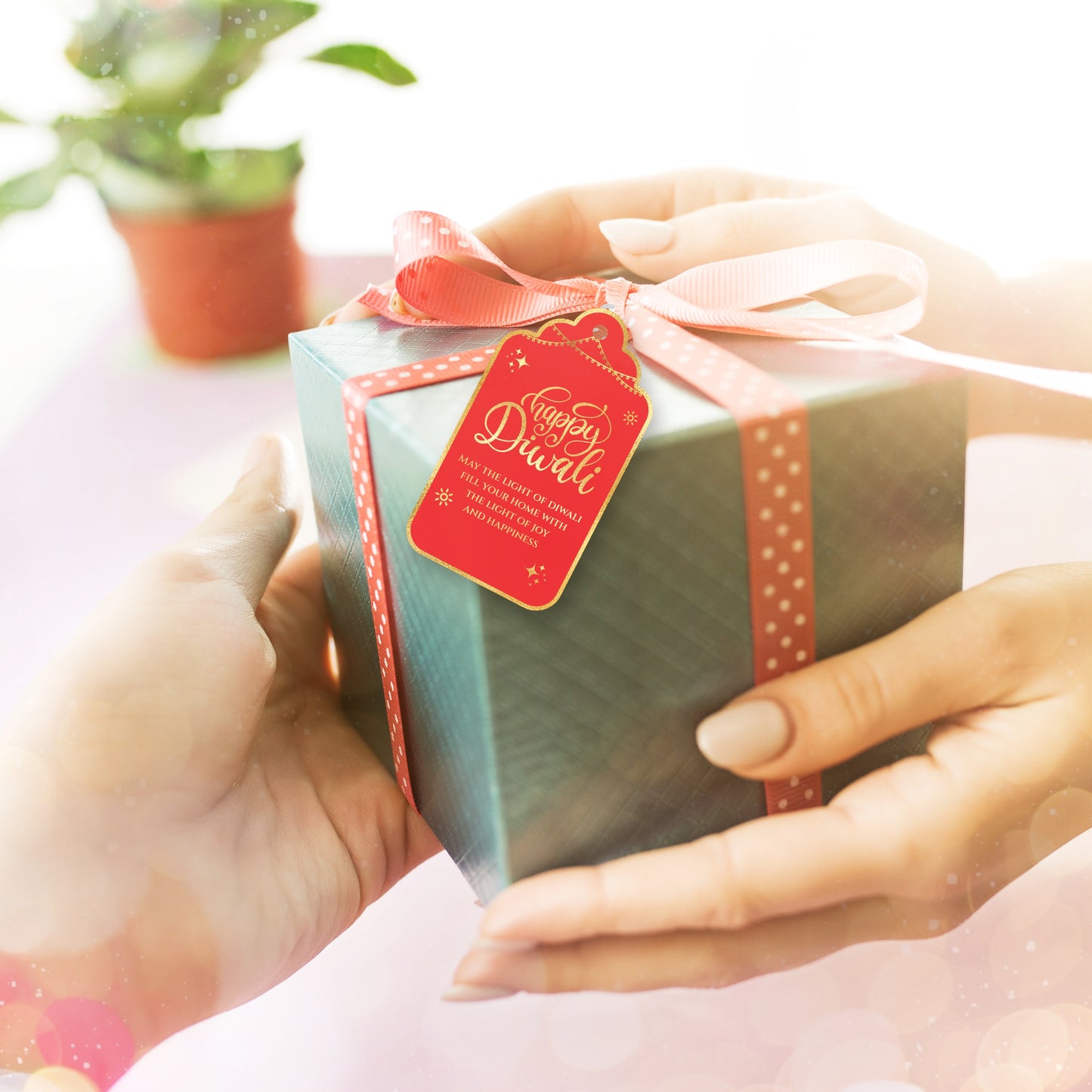 Happy Diwali Gold Foil Gift Tags