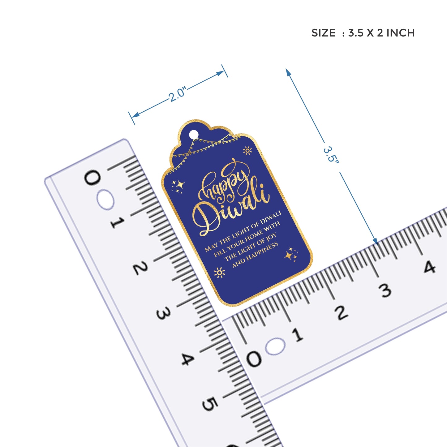 Happy Diwali Gold Foil Gift Tags