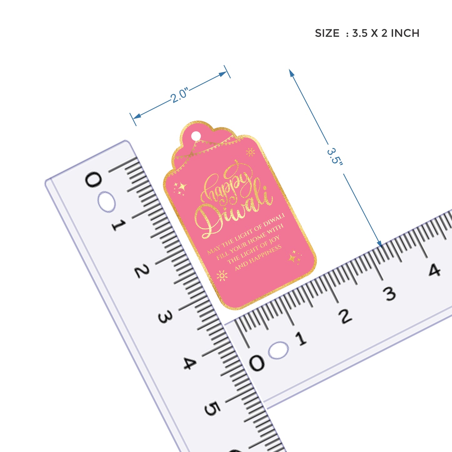 Happy Diwali Gold Foil Gift Tags
