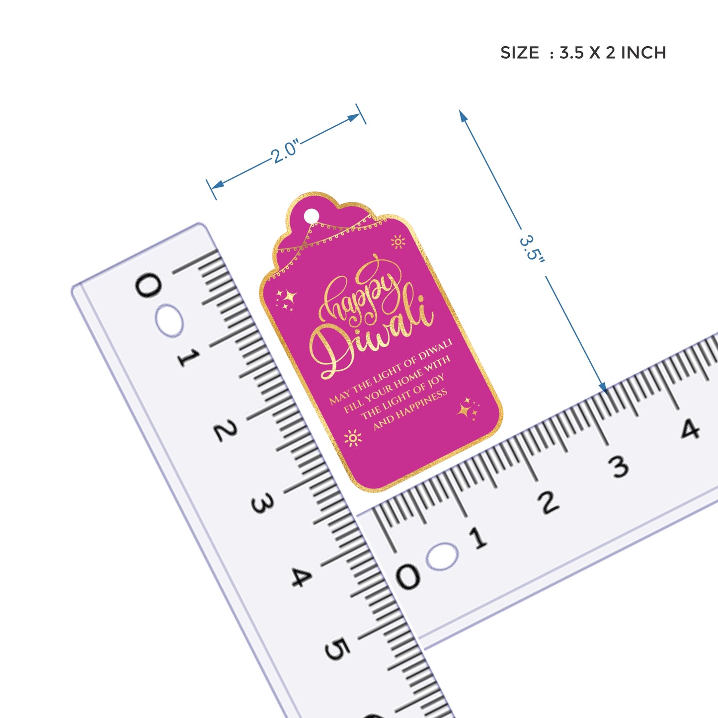 Happy Diwali Gold Foil Gift Tags