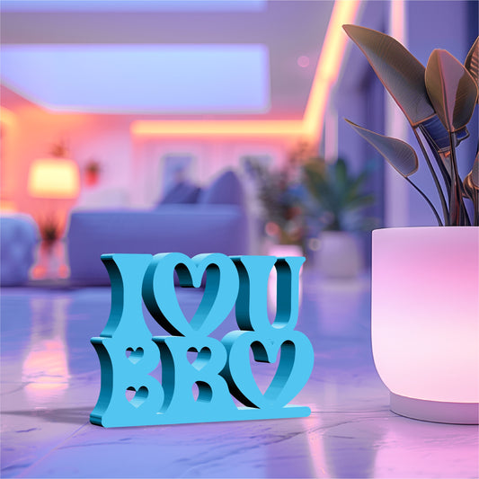 I LOVE YOU BRO 3D Home Decor Name Sign