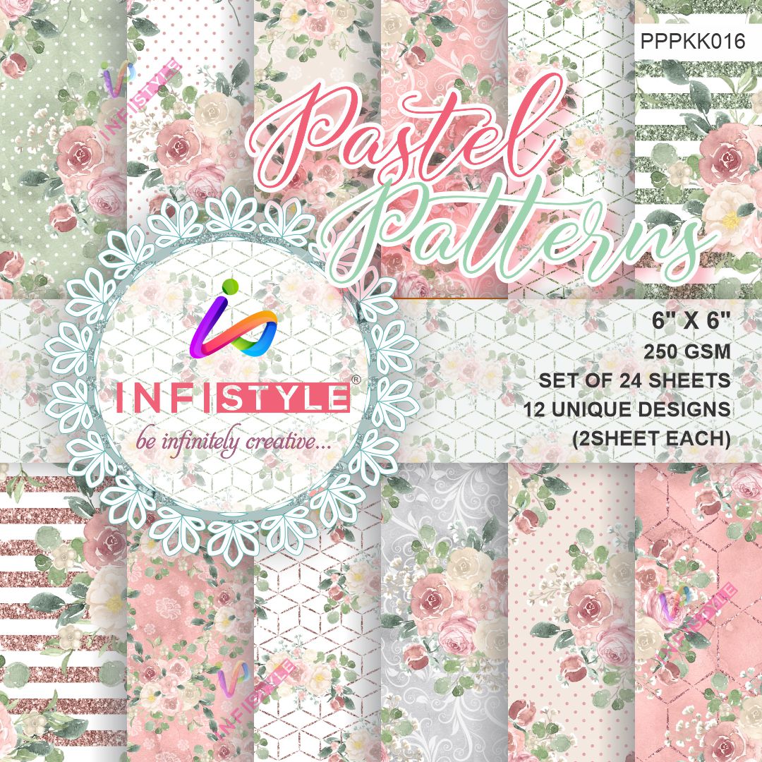 Pastel Pattern Paper Pack of 24