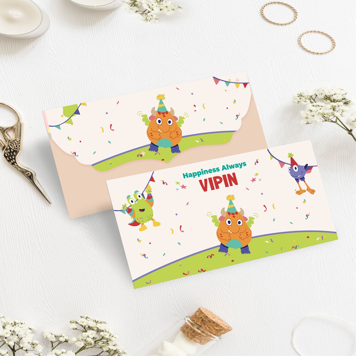 Custom Kids Gift Envelope for Gifting