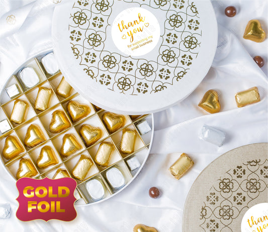 Thank You Stickers Gold Foil Small Business