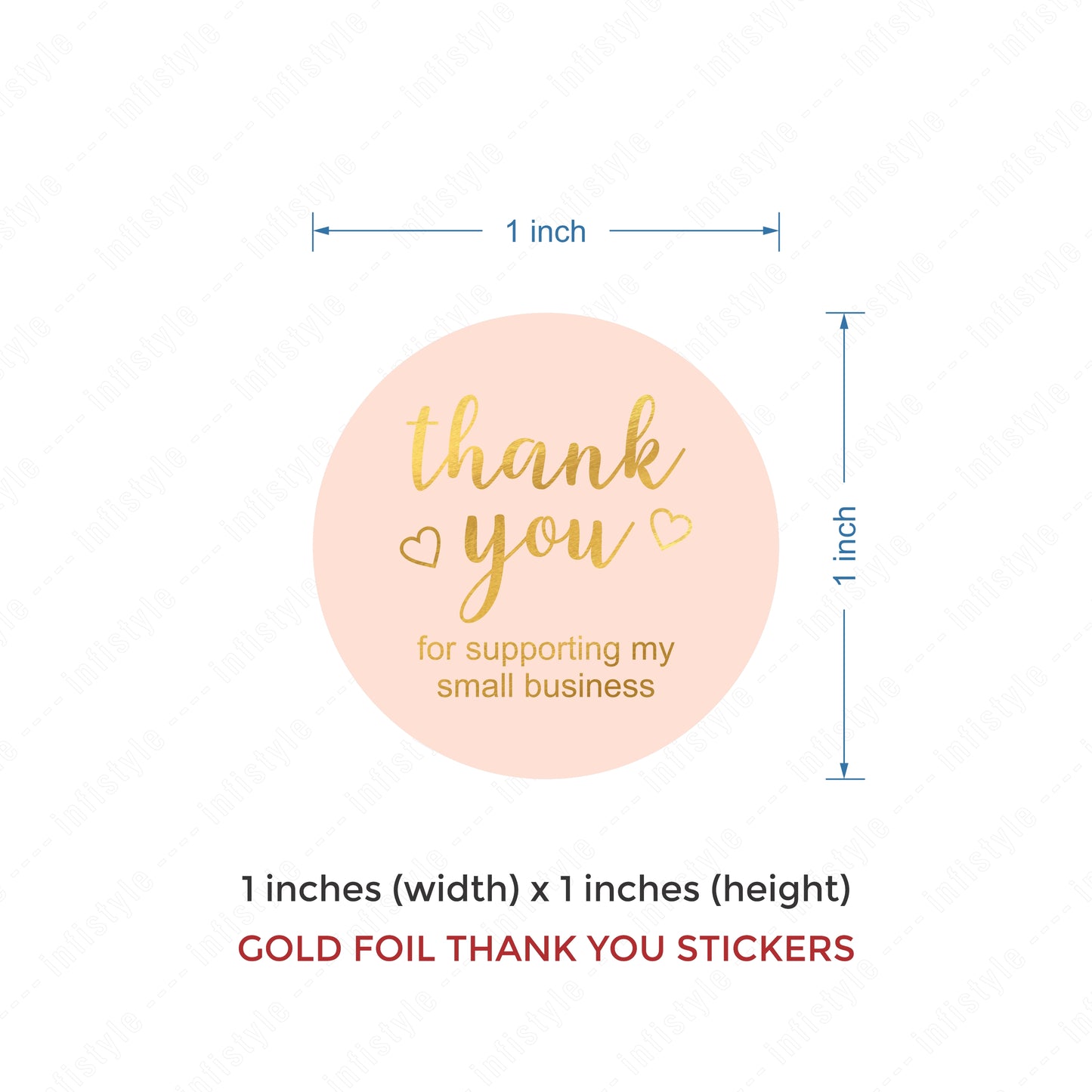 Gold Foil Thank You Stickers