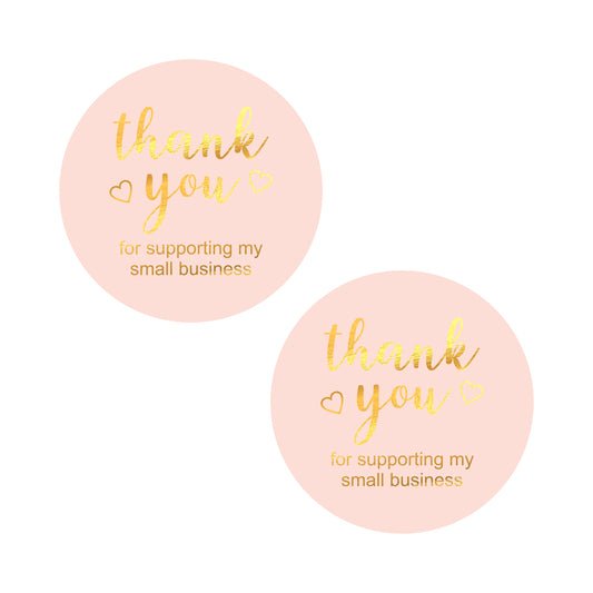 Gold Foil Thank You Stickers