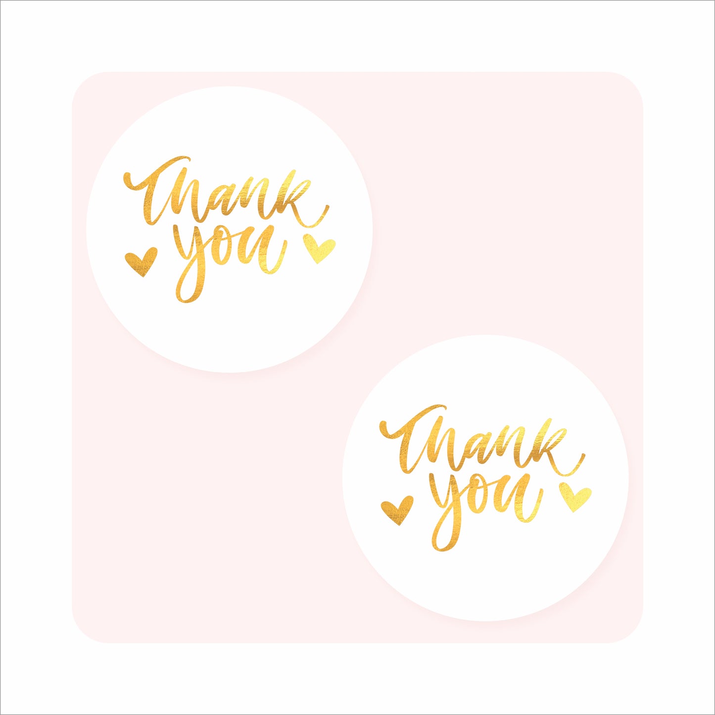 Thank You Gold Foil Stickers