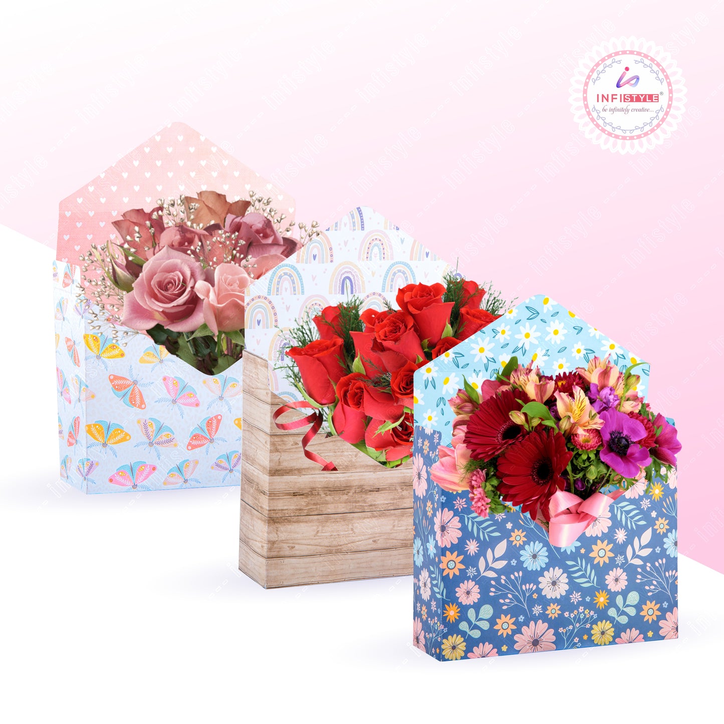 Bouquet Envelope For Gifts Floral Design Envelope Gifts Wedding Bouquet Boxes Envelope 5 Unique Designs 300 GSM Thick