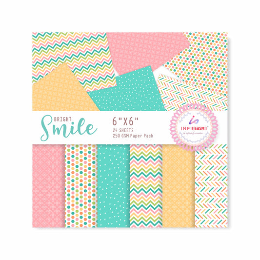Bright Smile Craft Paper 24 Sheets 250 GSM