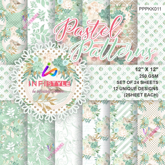 Pastel Paper Pattern Pack of 24 Sheet