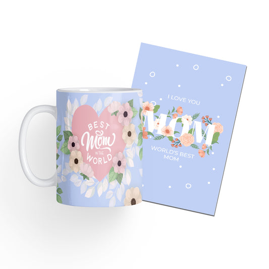 Mother’s Day Gift World’s Best Mother Combo Gift -Premium Mug and Greeting Card (MOTHER-001)