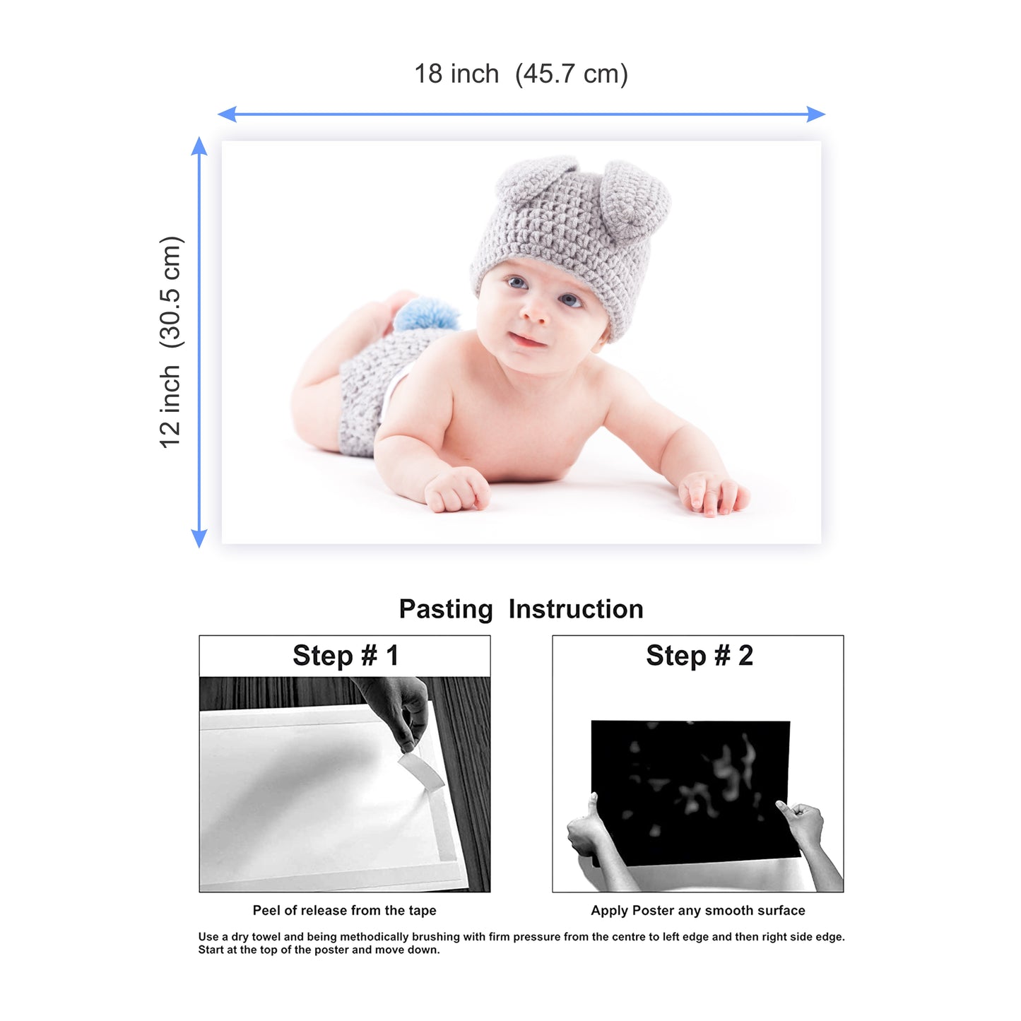 Smiling Baby Wall Posters Set of 10