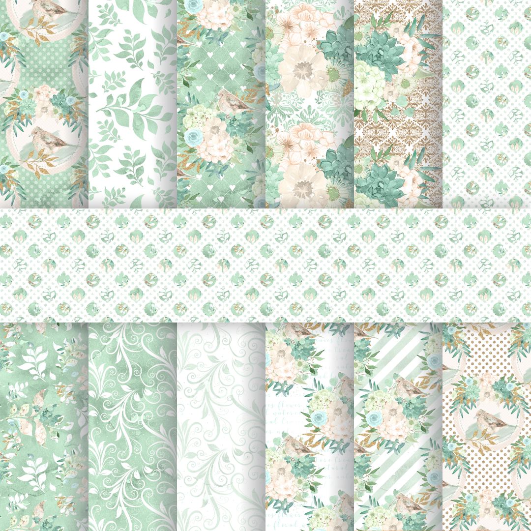 Pastel Paper Pattern Pack of 24 Sheet